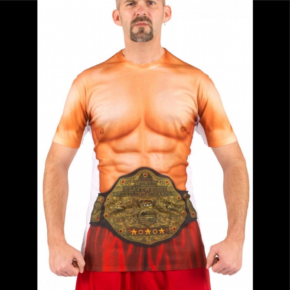 men’s t-shirt wrestler costume NEW Halloween costume